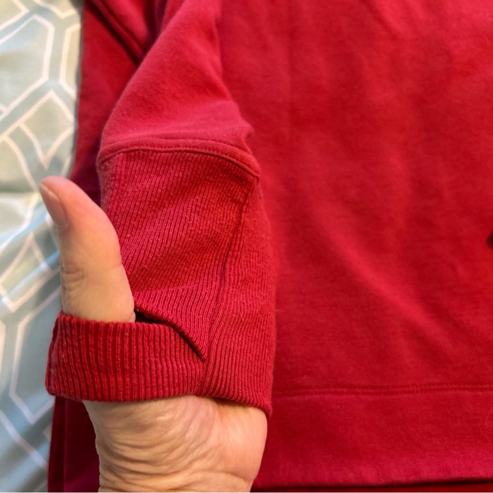Athleta Coaster Luxe Recover Sweatshirt in Clover Berry Red - Picture 12 of 12